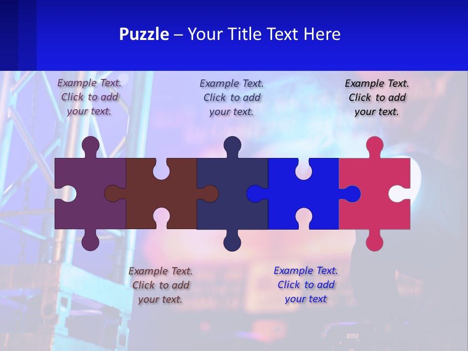 A Stage With A Projector Light On It PowerPoint Template