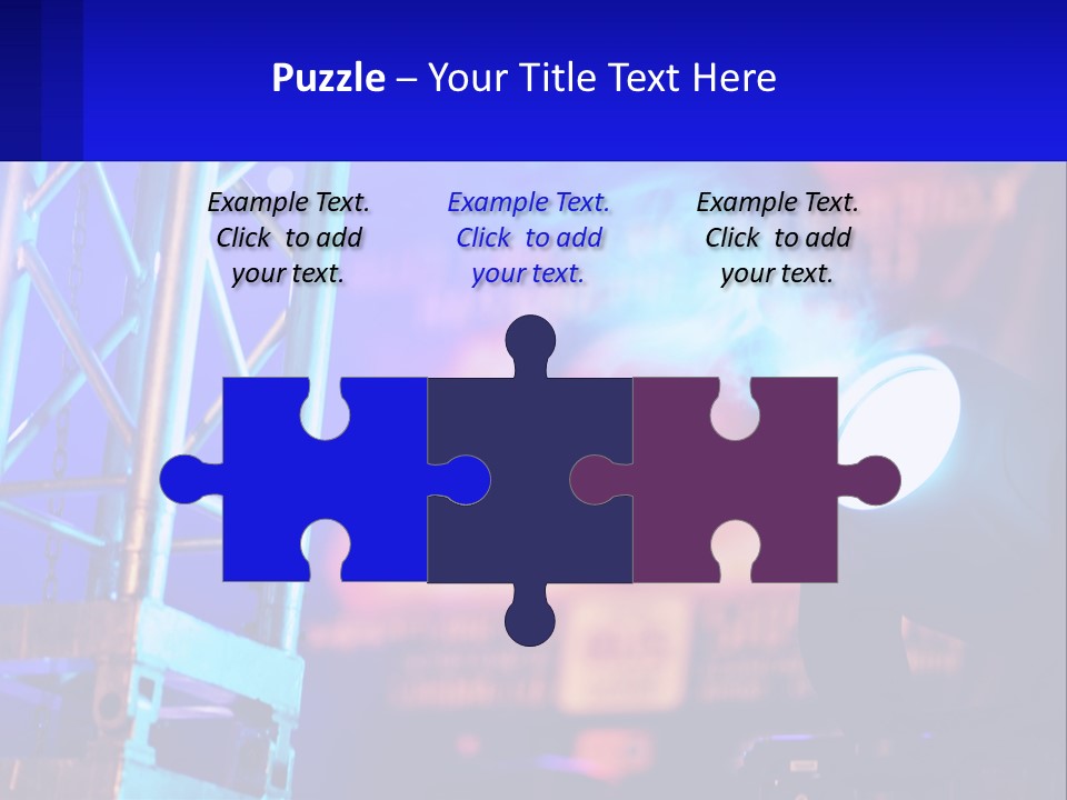 A Stage With A Projector Light On It PowerPoint Template