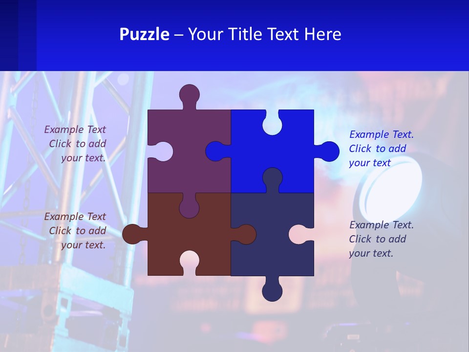 A Stage With A Projector Light On It PowerPoint Template