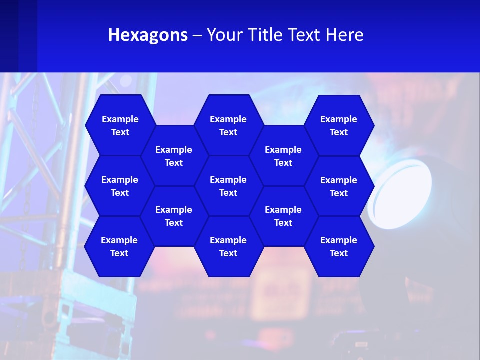 A Stage With A Projector Light On It PowerPoint Template