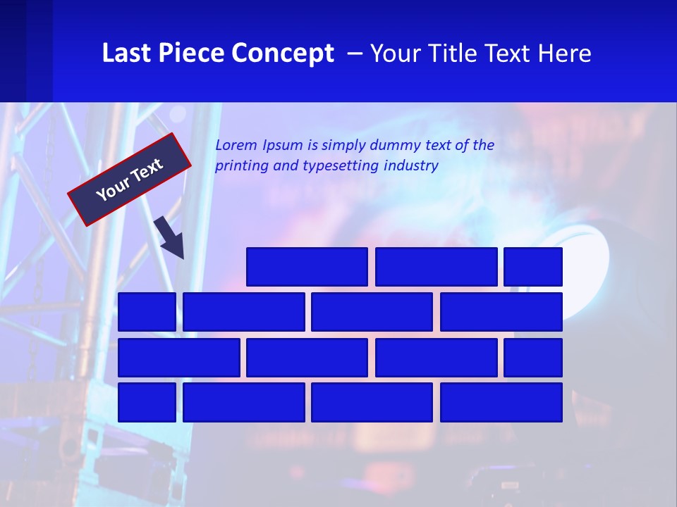 A Stage With A Projector Light On It PowerPoint Template