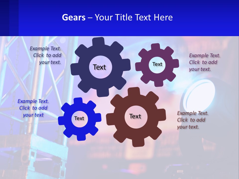 A Stage With A Projector Light On It PowerPoint Template