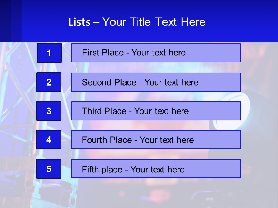 A Stage With A Projector Light On It PowerPoint Template