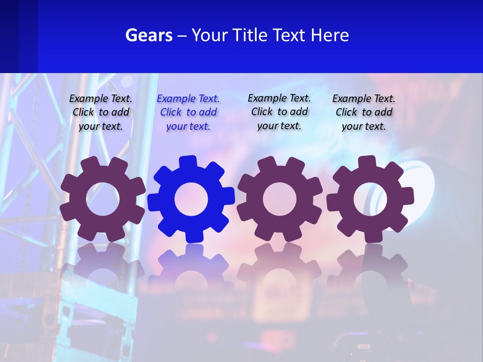 A Stage With A Projector Light On It PowerPoint Template