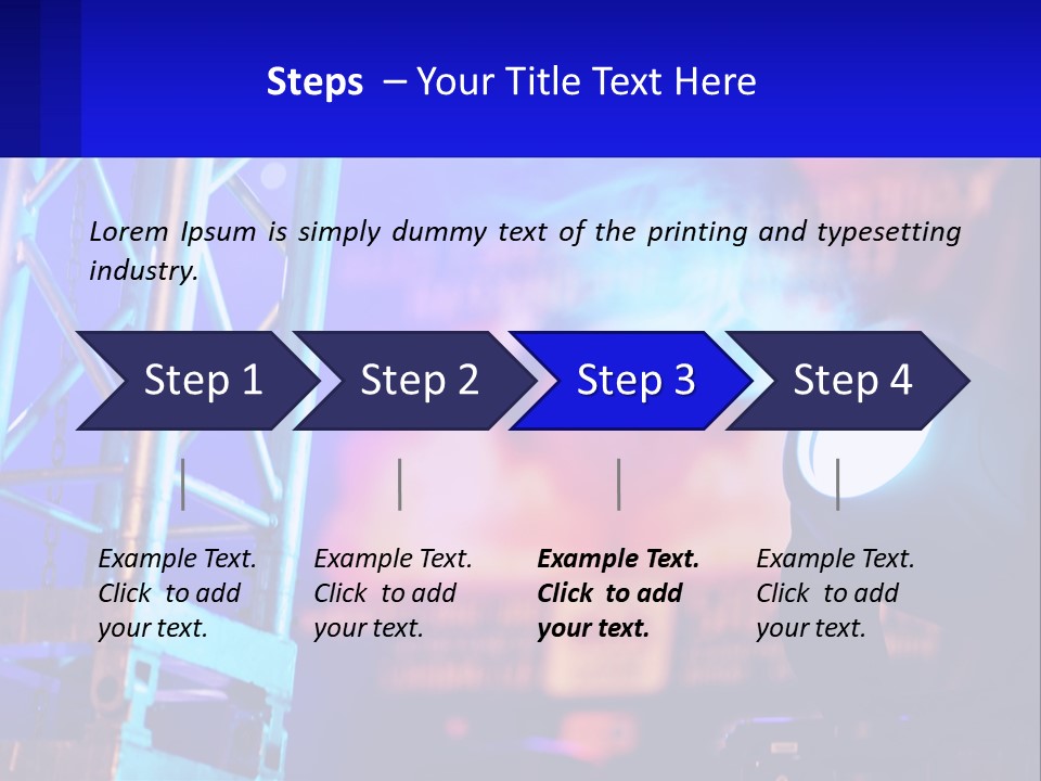 A Stage With A Projector Light On It PowerPoint Template