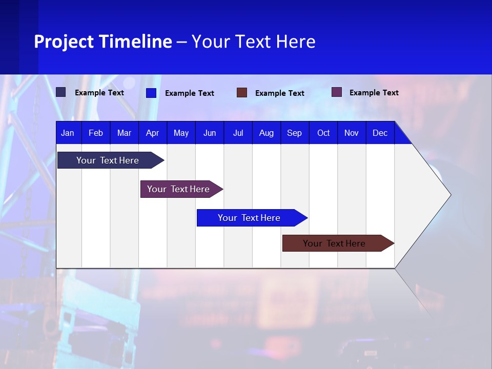 A Stage With A Projector Light On It PowerPoint Template