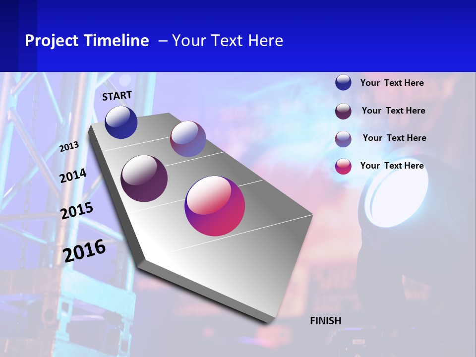 A Stage With A Projector Light On It PowerPoint Template