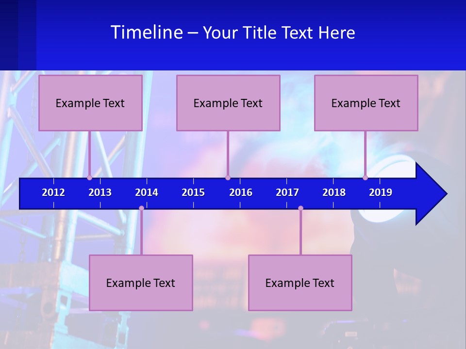 A Stage With A Projector Light On It PowerPoint Template