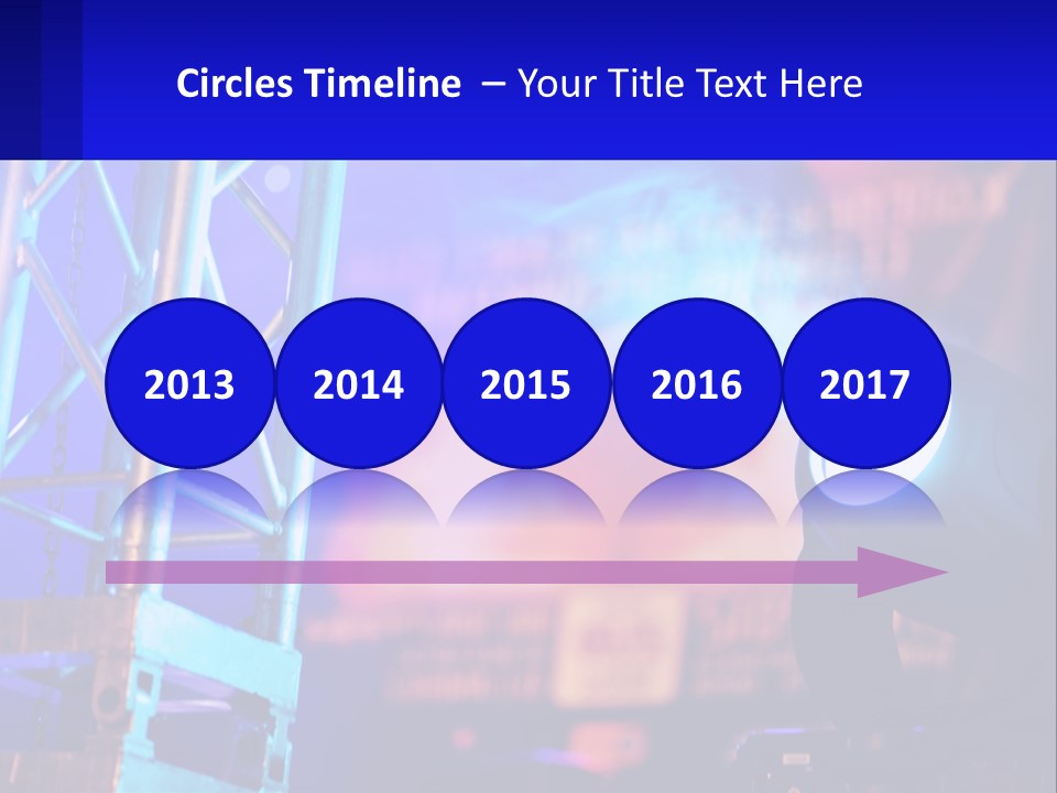 A Stage With A Projector Light On It PowerPoint Template