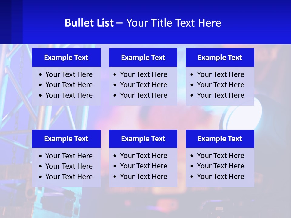 A Stage With A Projector Light On It PowerPoint Template