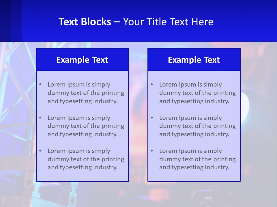 A Stage With A Projector Light On It PowerPoint Template