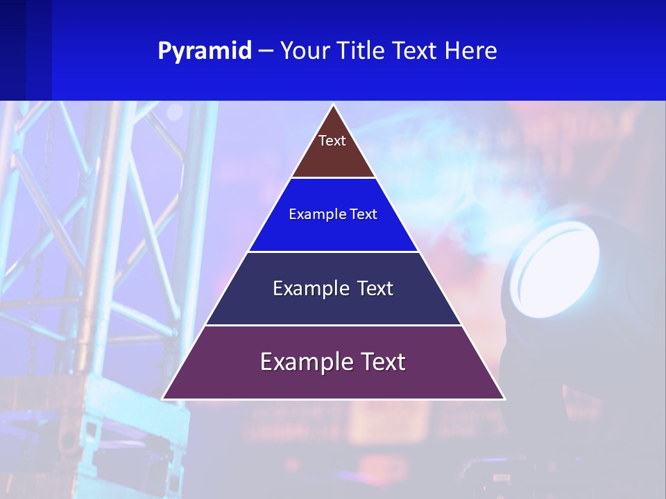 A Stage With A Projector Light On It PowerPoint Template
