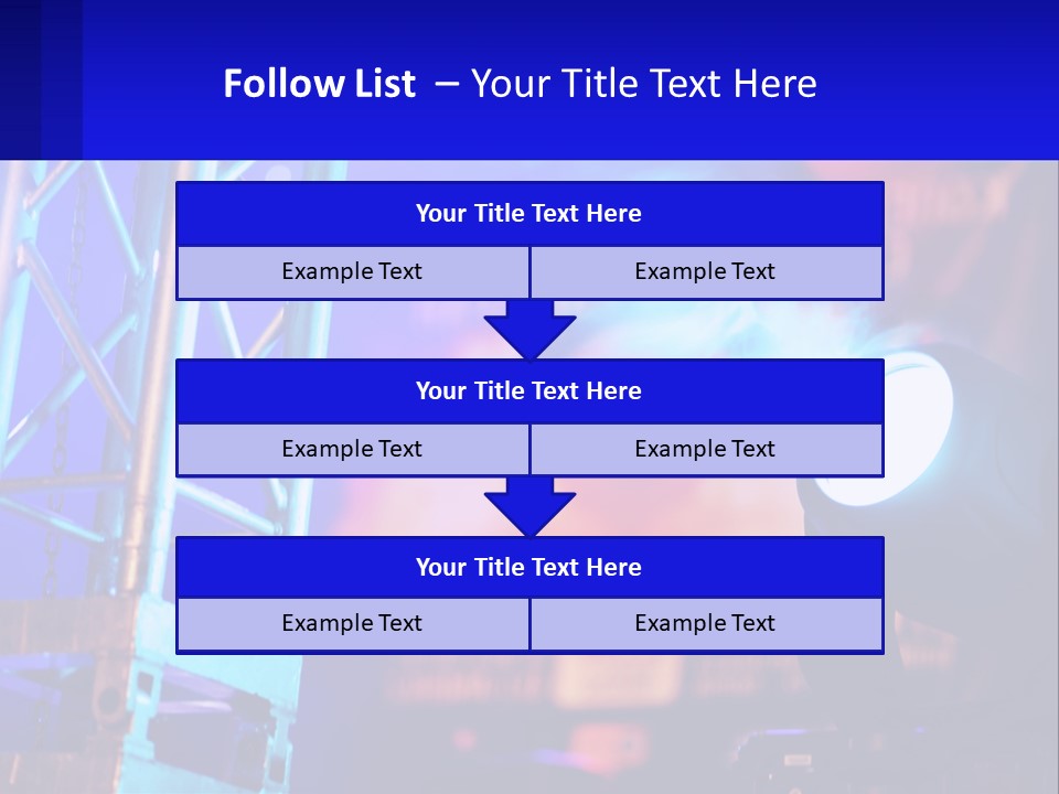 A Stage With A Projector Light On It PowerPoint Template