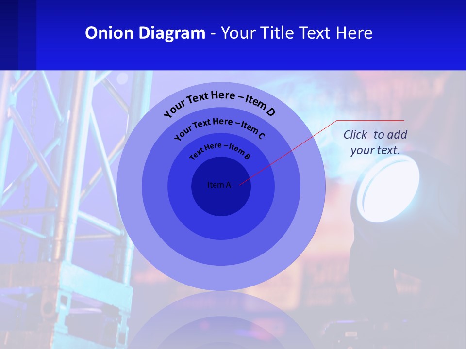 A Stage With A Projector Light On It PowerPoint Template