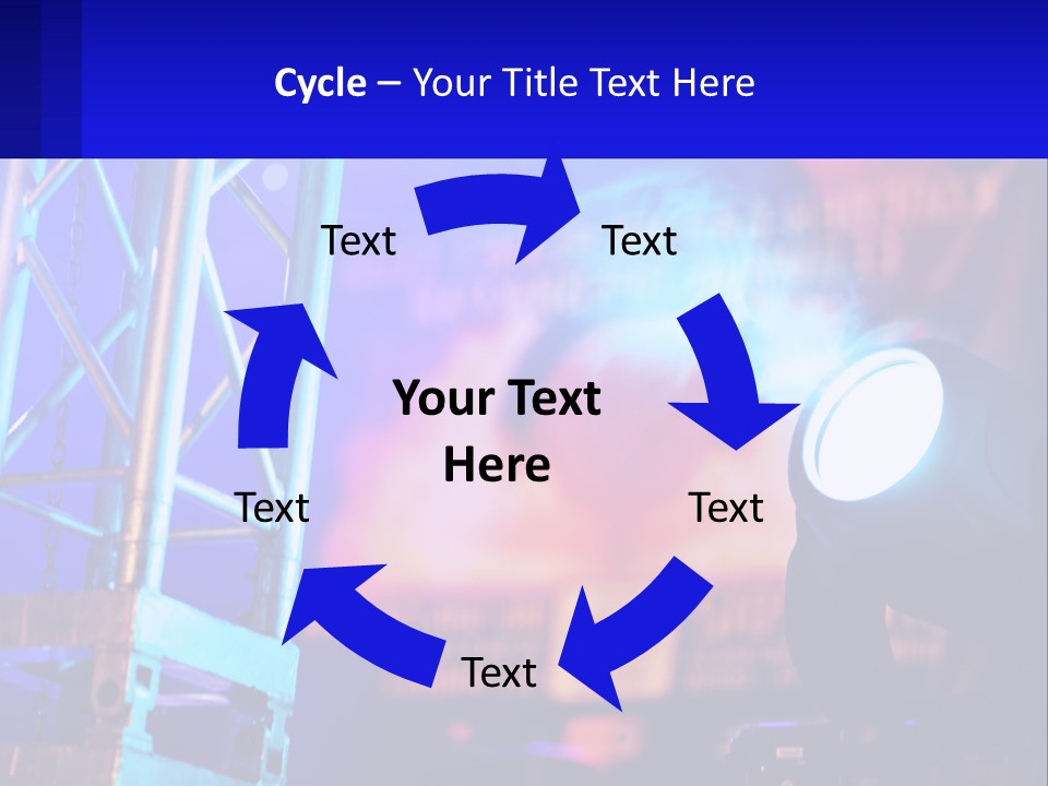 A Stage With A Projector Light On It PowerPoint Template