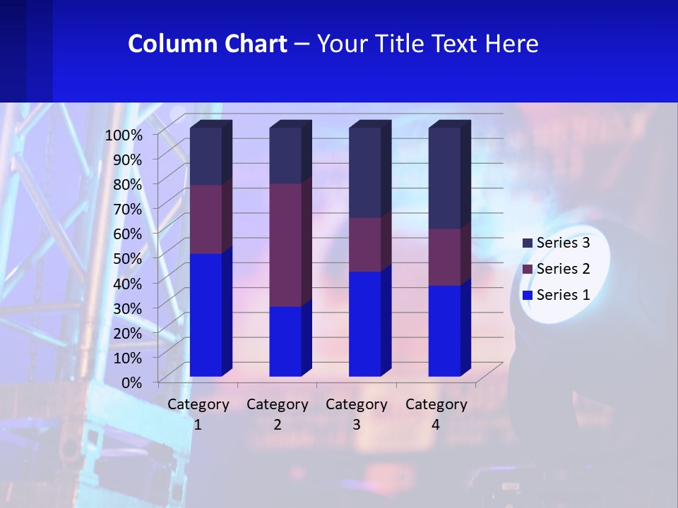 A Stage With A Projector Light On It PowerPoint Template