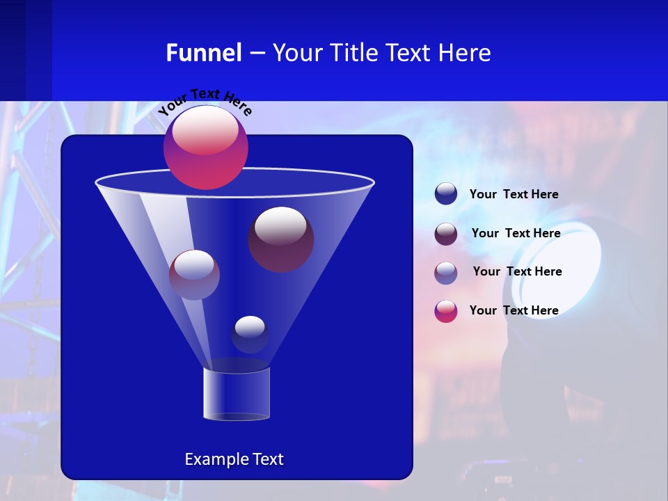 A Stage With A Projector Light On It PowerPoint Template