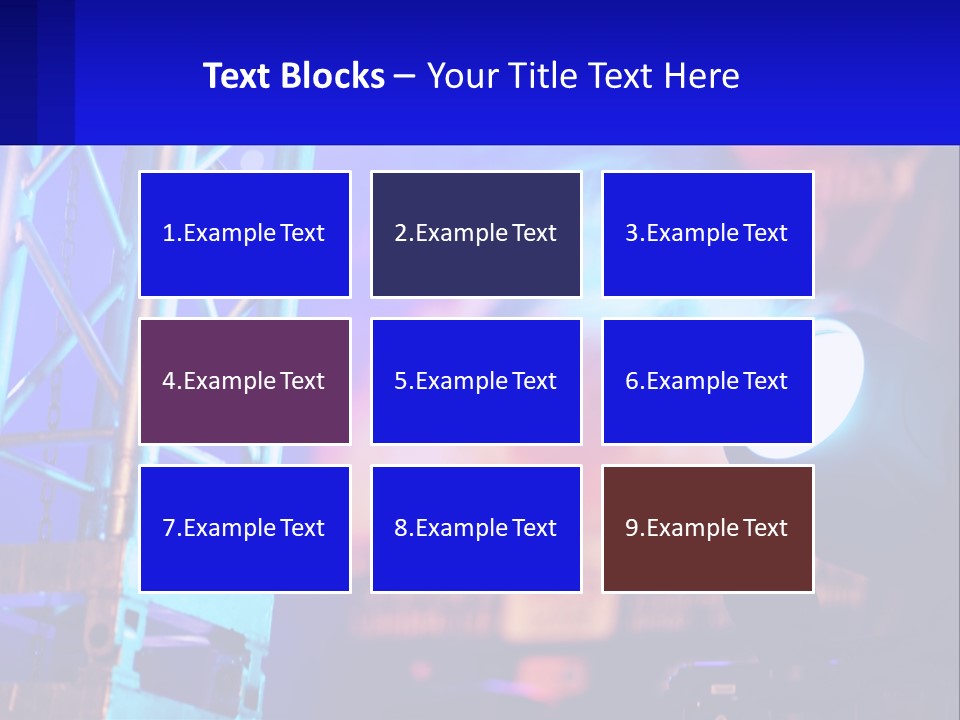 A Stage With A Projector Light On It PowerPoint Template