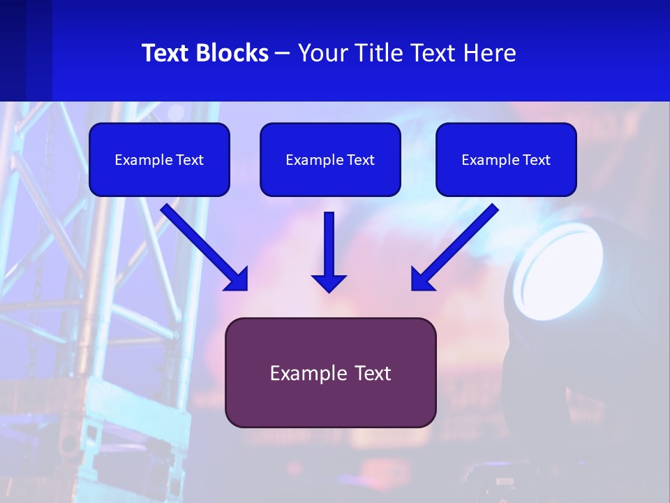 A Stage With A Projector Light On It PowerPoint Template