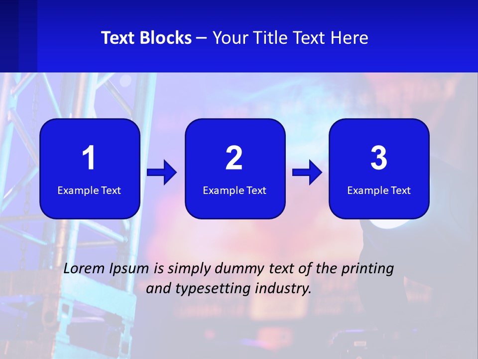 A Stage With A Projector Light On It PowerPoint Template