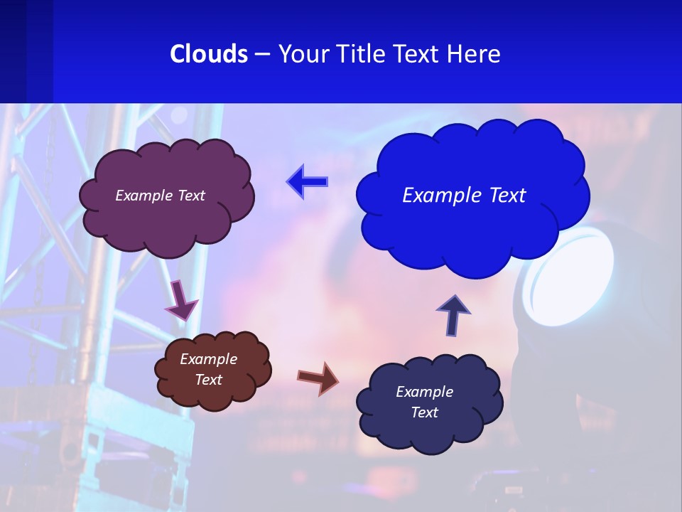 A Stage With A Projector Light On It PowerPoint Template