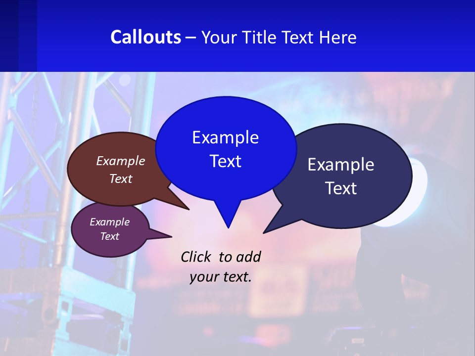 A Stage With A Projector Light On It PowerPoint Template