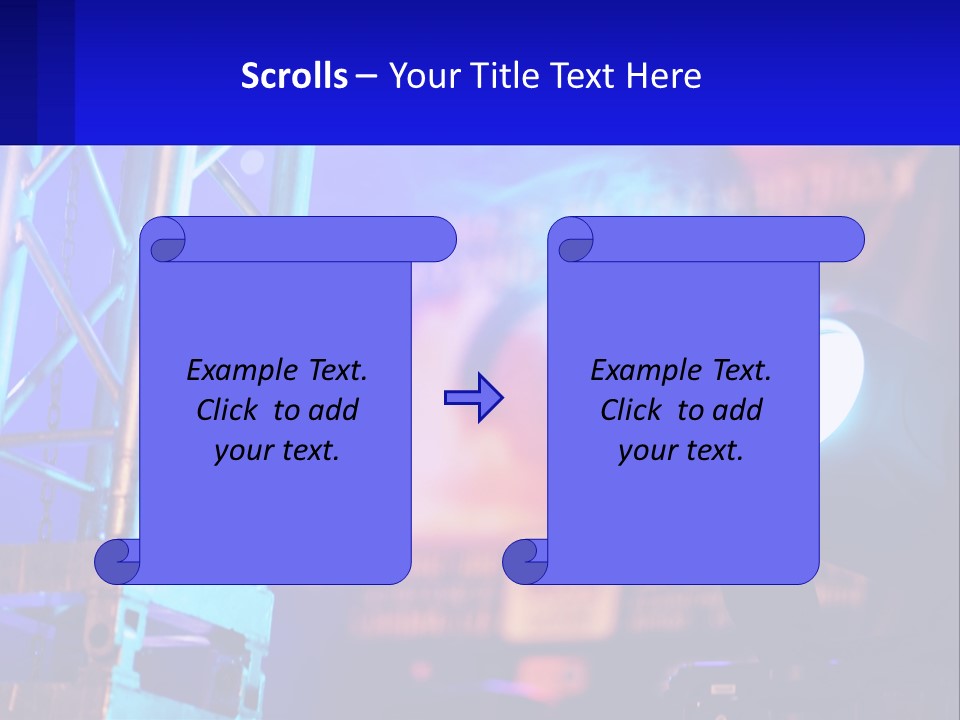 A Stage With A Projector Light On It PowerPoint Template
