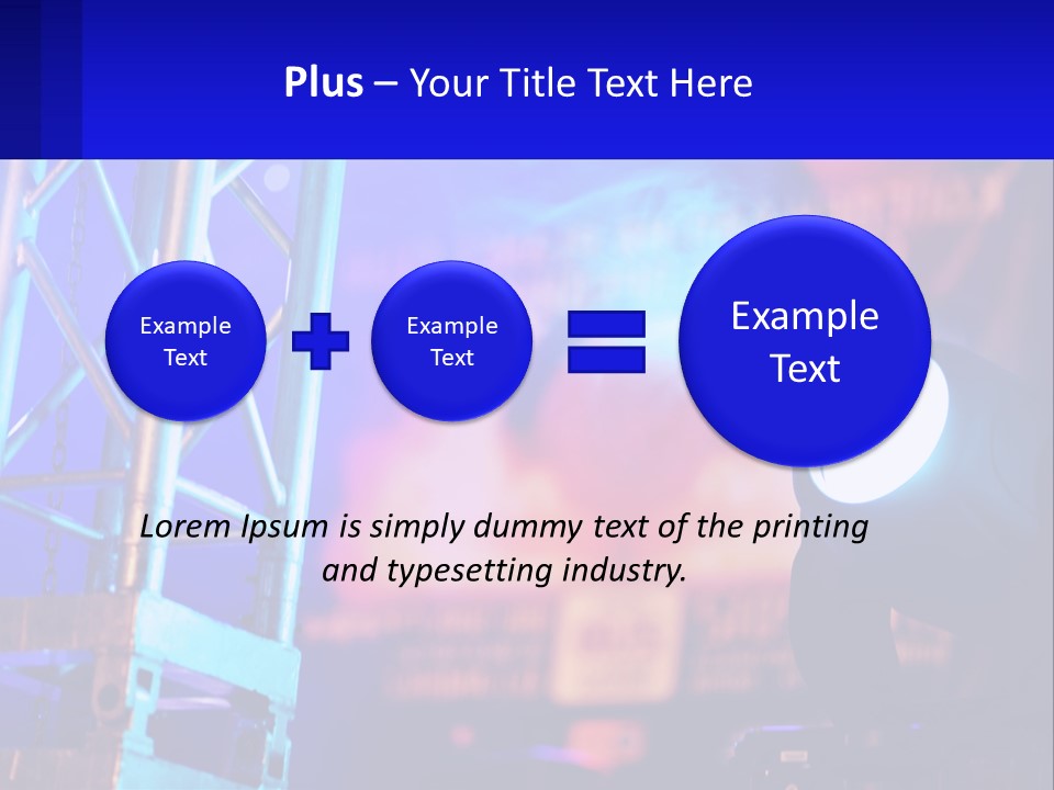 A Stage With A Projector Light On It PowerPoint Template