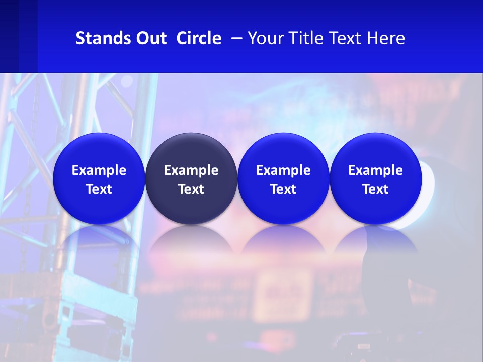 A Stage With A Projector Light On It PowerPoint Template
