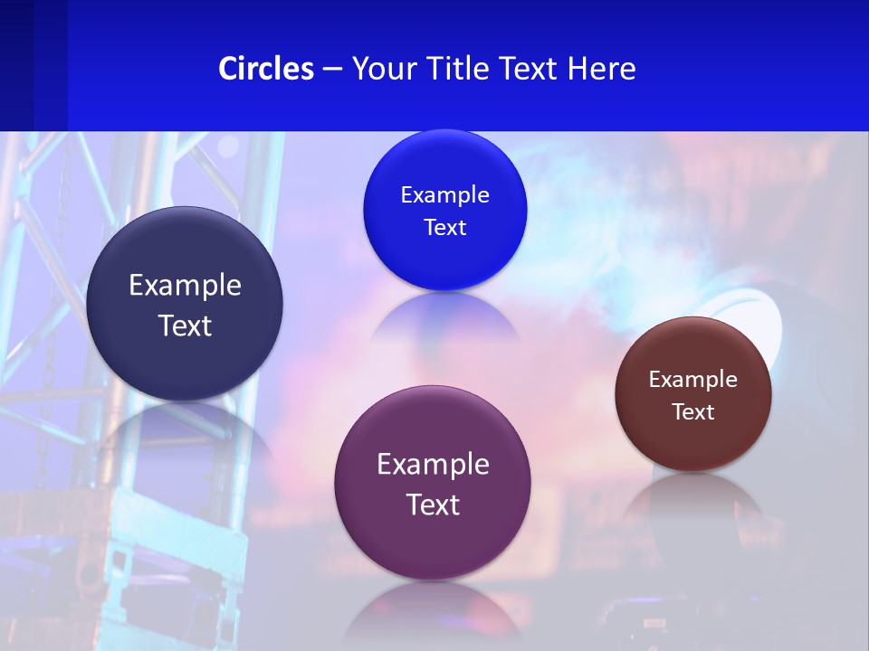 A Stage With A Projector Light On It PowerPoint Template