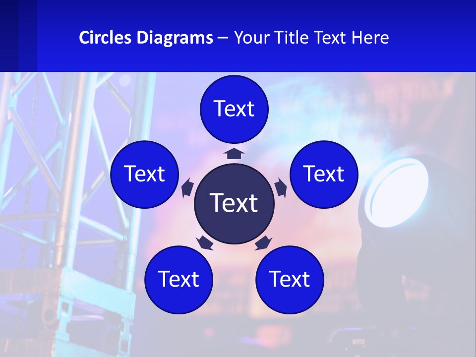 A Stage With A Projector Light On It PowerPoint Template