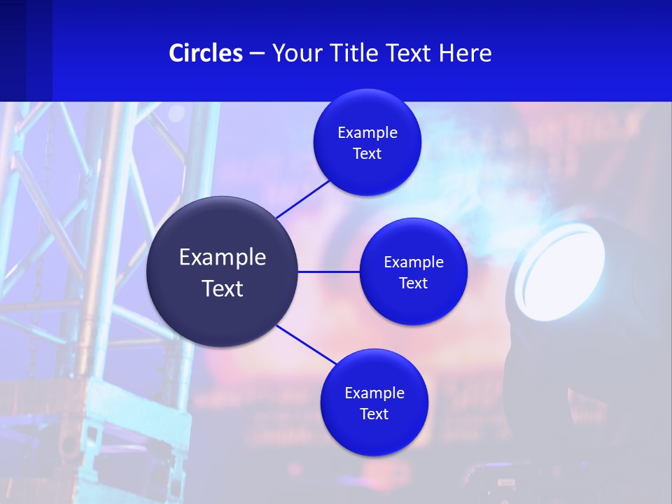 A Stage With A Projector Light On It PowerPoint Template