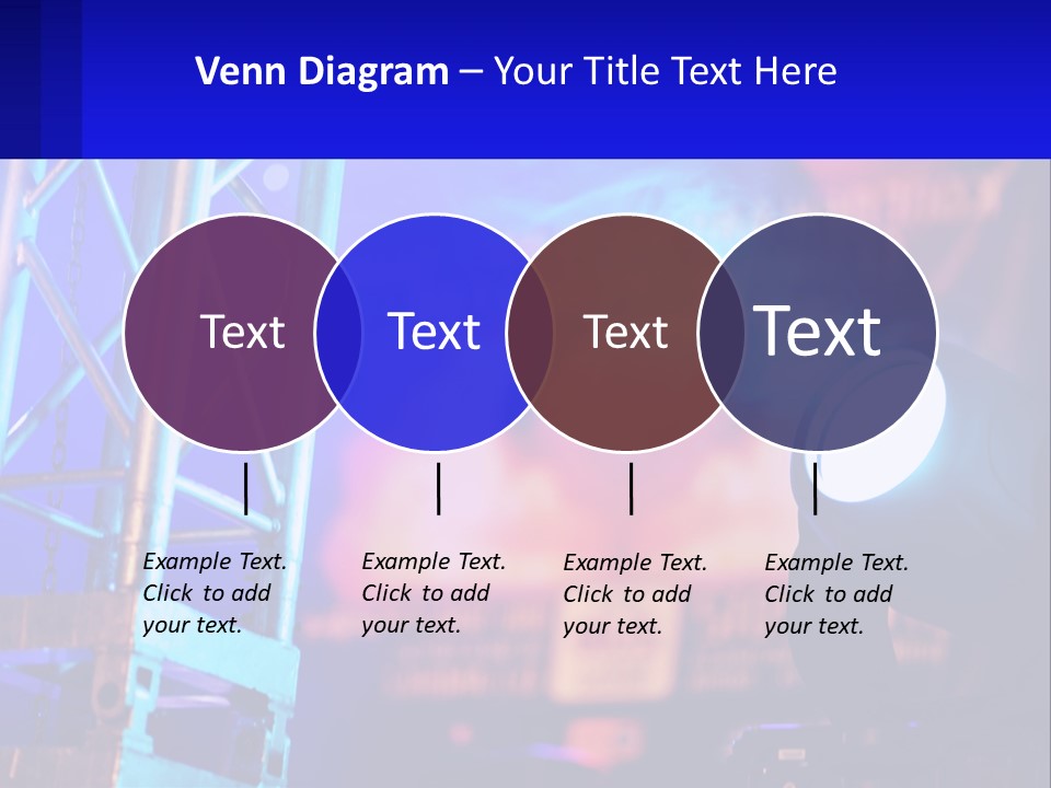 A Stage With A Projector Light On It PowerPoint Template