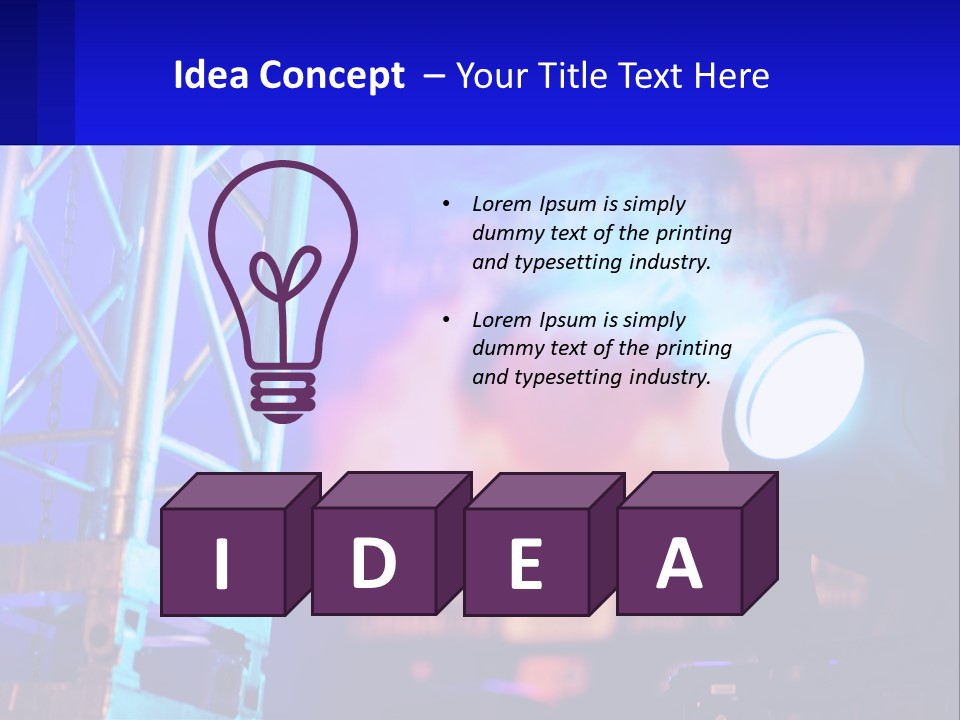 A Stage With A Projector Light On It PowerPoint Template