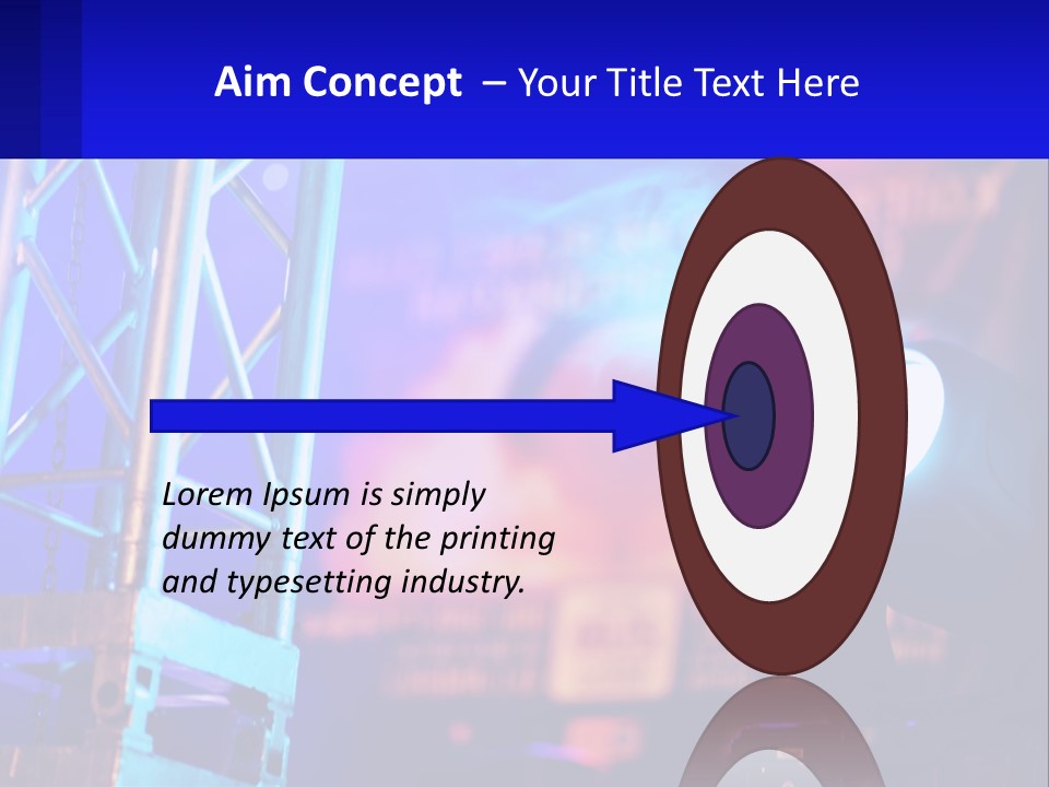 A Stage With A Projector Light On It PowerPoint Template