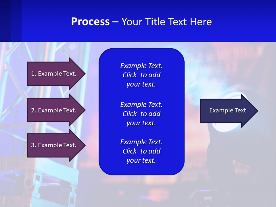 A Stage With A Projector Light On It PowerPoint Template