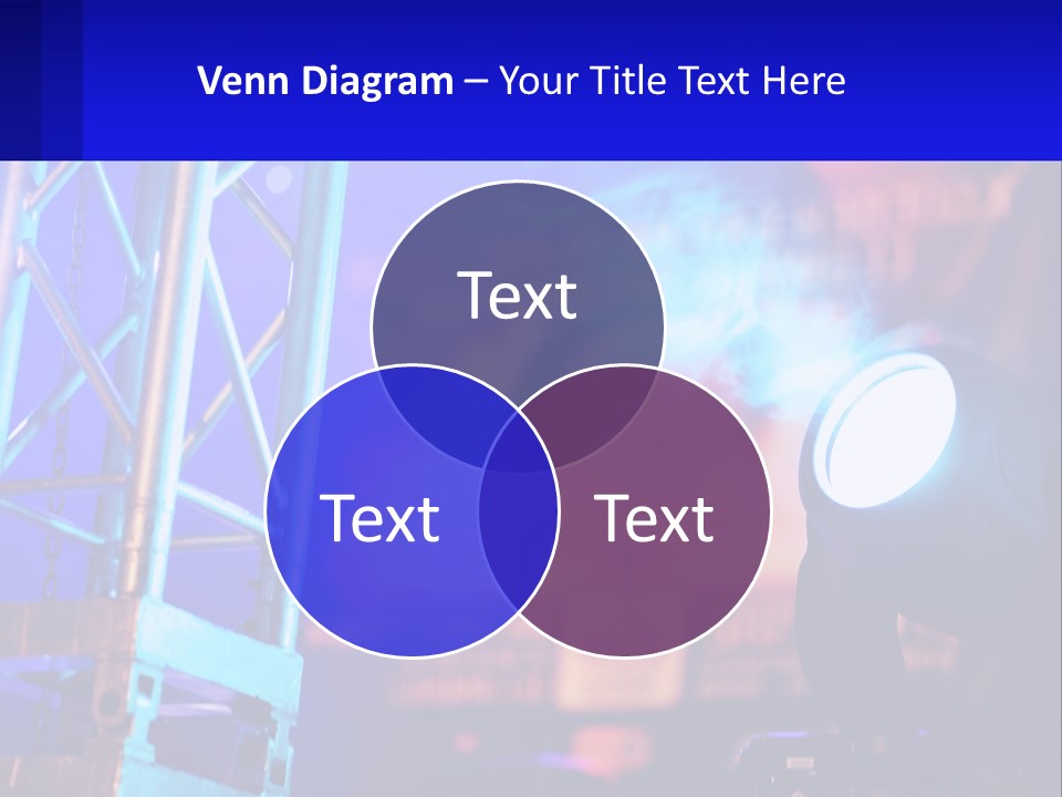 A Stage With A Projector Light On It PowerPoint Template