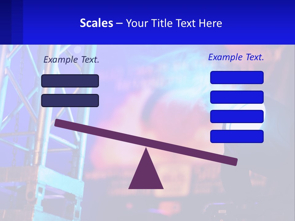 A Stage With A Projector Light On It PowerPoint Template