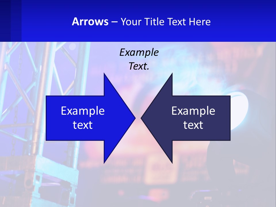 A Stage With A Projector Light On It PowerPoint Template