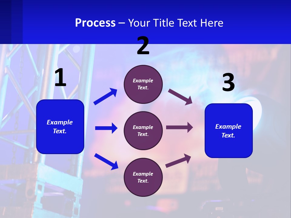 A Stage With A Projector Light On It PowerPoint Template