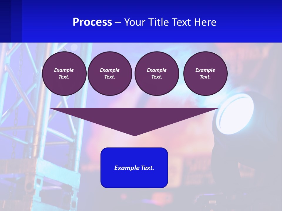 A Stage With A Projector Light On It PowerPoint Template