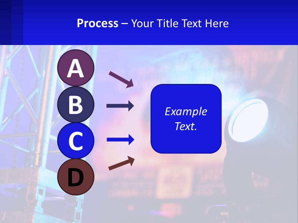 A Stage With A Projector Light On It PowerPoint Template