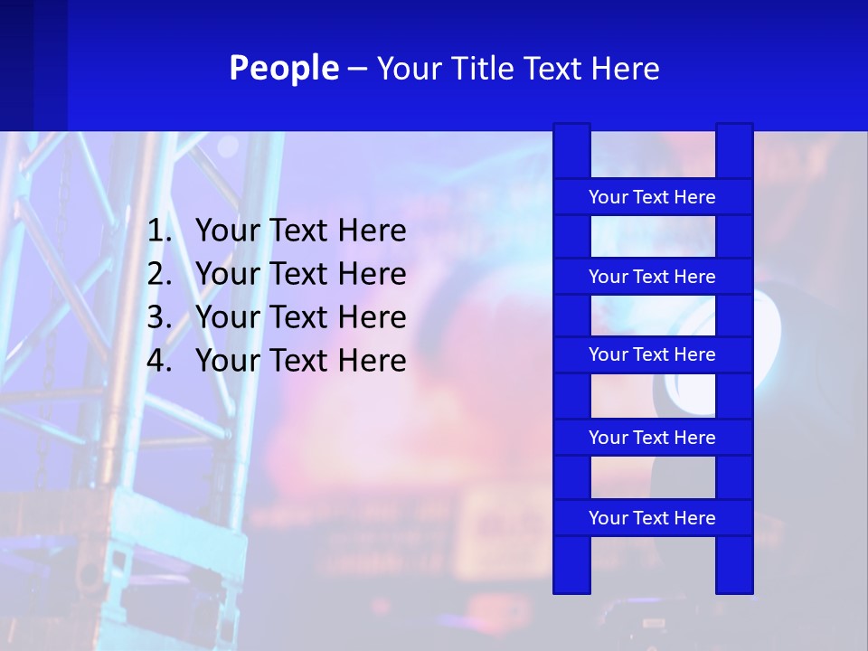 A Stage With A Projector Light On It PowerPoint Template