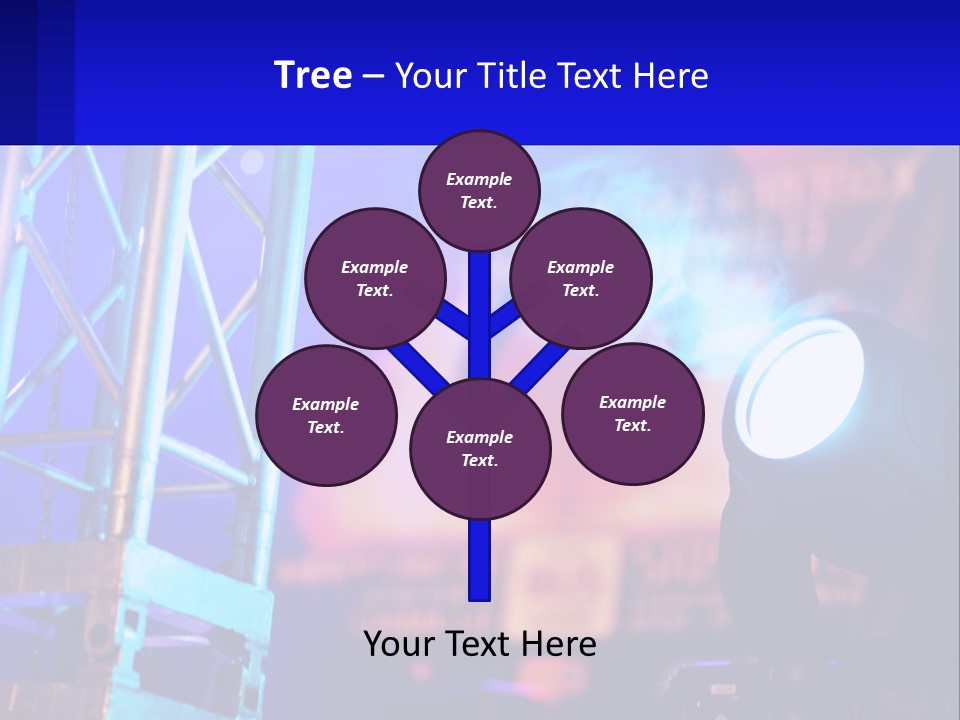 A Stage With A Projector Light On It PowerPoint Template