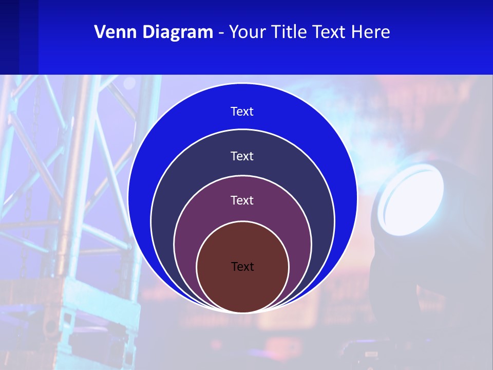 A Stage With A Projector Light On It PowerPoint Template