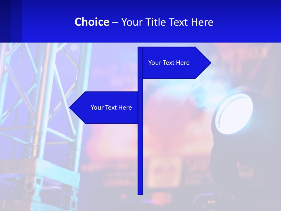 A Stage With A Projector Light On It PowerPoint Template