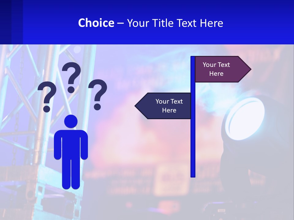 A Stage With A Projector Light On It PowerPoint Template