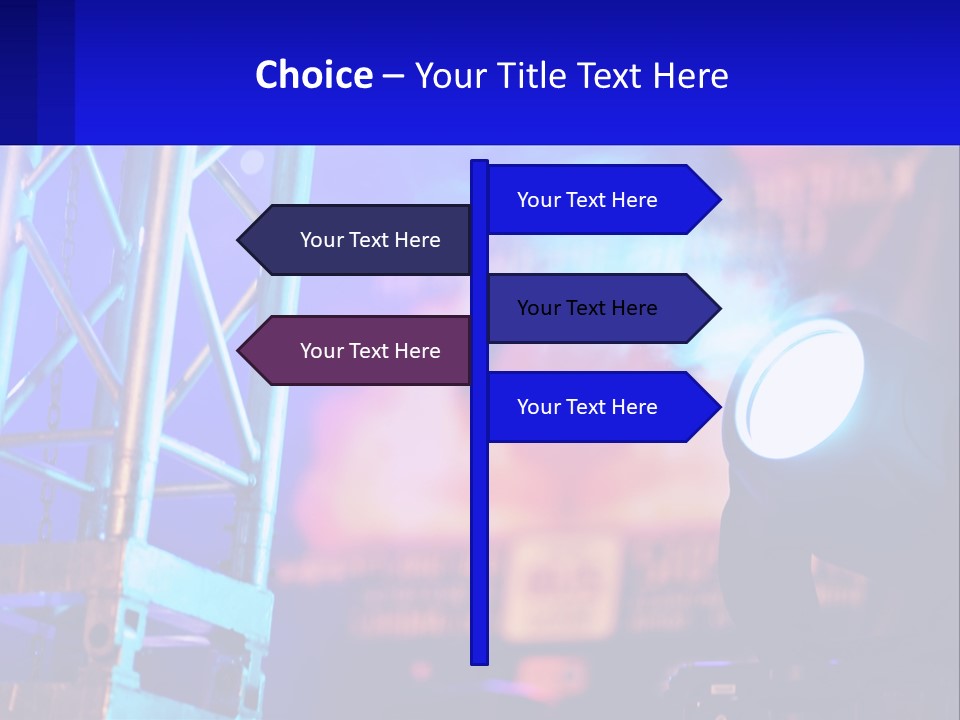 A Stage With A Projector Light On It PowerPoint Template