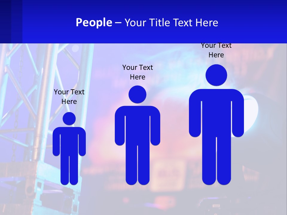 A Stage With A Projector Light On It PowerPoint Template