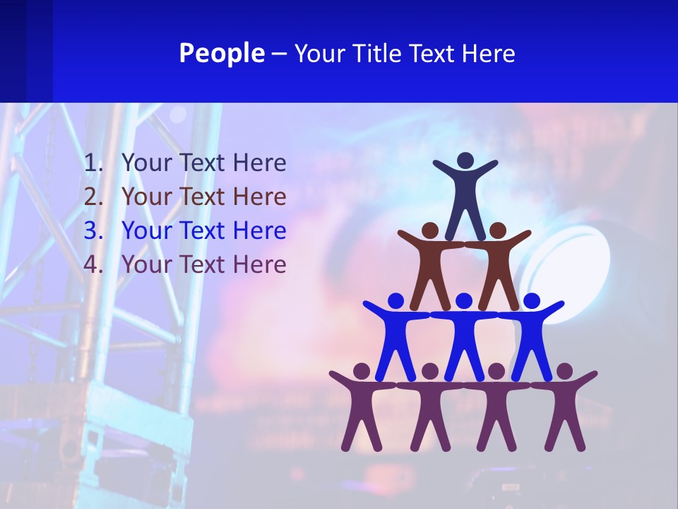 A Stage With A Projector Light On It PowerPoint Template